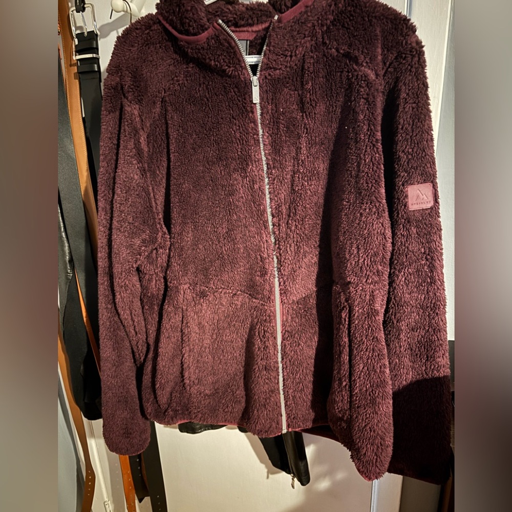 Cozy Maroon Teddy Jacket